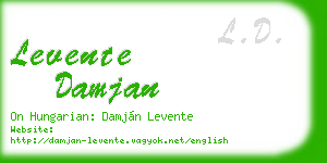 levente damjan business card