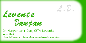 levente damjan business card